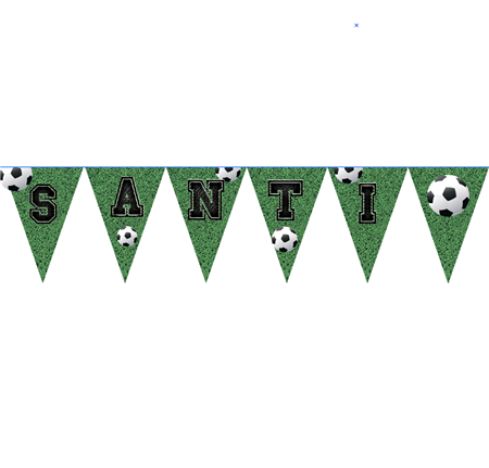 Banderín Fútbol Pers. (6 triángulos)